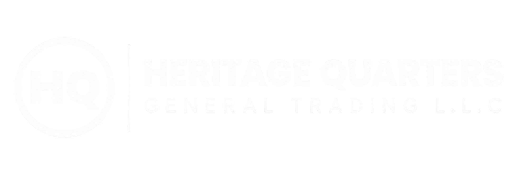 Heritage Quarters HQ Logo white version